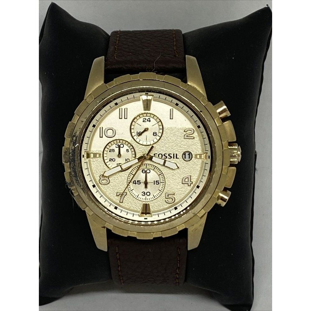 Fossil FS4867 Men's Brown Leather Analog Dial Quar